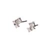 Sparkling zirconium quadrangle stud earrings are small, exquisite and simple, high-end exquisite niche design, personalized design, ear jewelry