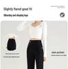 Petite Women's Black Micro-Flared High-Waisted Slimming Pants - New Spring 2025 Style