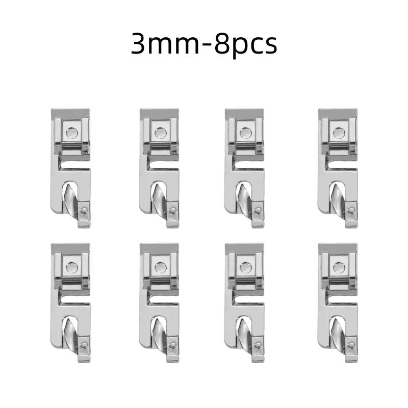 3/6mm Haushaltsnähmaschine Zubehör Nähfuß Füße Kit Set Saumfuß Ersatzteile Für Nähmaschine Zubehör