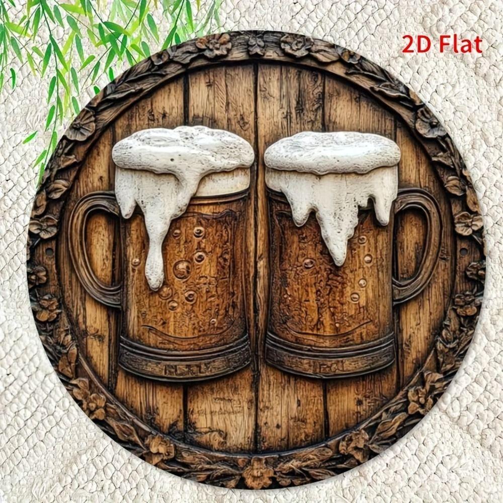 Segno in Latta Metallico Birra Decorazione Murale 20x30cm