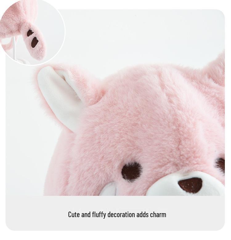 Kids' Cartoon Plush Hat: Warm, Windproof, Ear-Protective Pullover