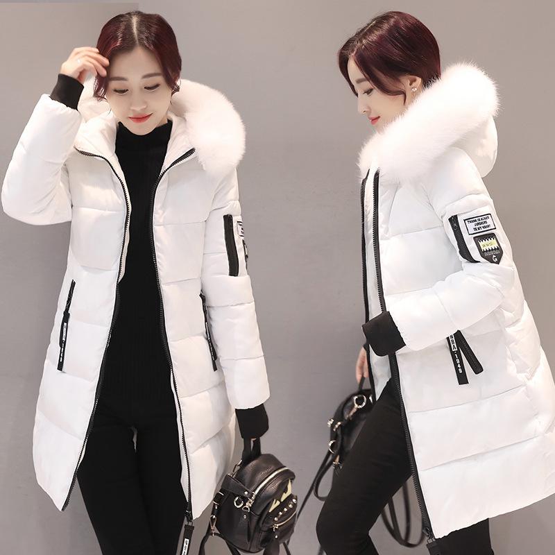 

Women s Korean-Style Mid-Length Slim Winter Cotton Jacket M (90-105 jin)