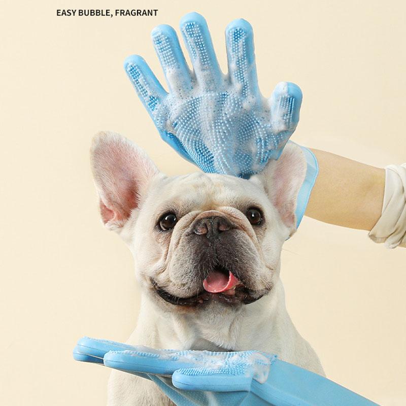 Pet Grooming Cleaning Gloves Cat Dog Prevent Scratching Biting Bathing Gloves Silicone Pet Hair Cleaning Gloves Pet Products