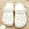 20PCS Pearl Daisy Shoe Charms 3D Hole Shoe Buckle Decor Summer Fashion Accessories Cute Party Gift Decors Ornament