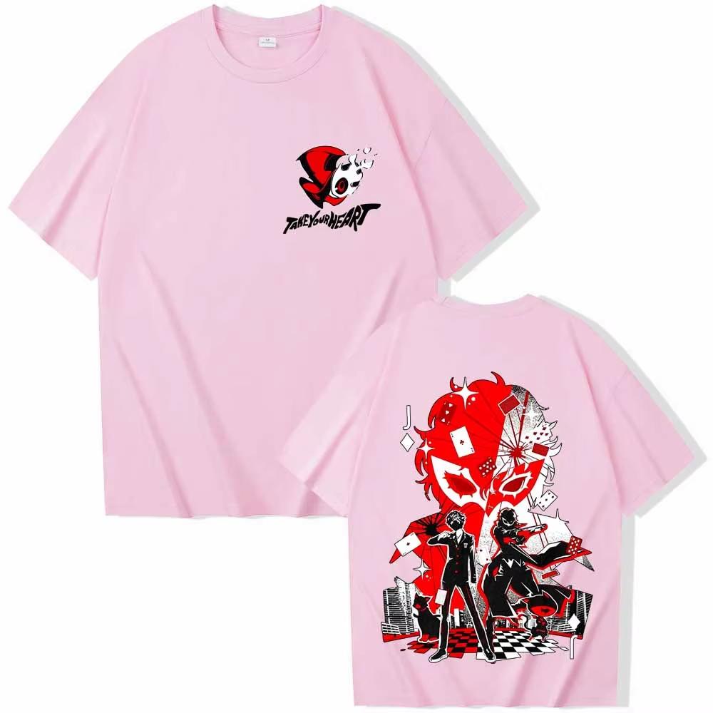 Vintage Persona 5 Goroakechi Tshirt Unisexs And Unisexs Harajuku Short Sleeve Oneck Casual Shirt Highquality Streetwear