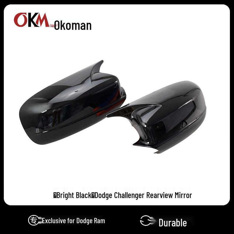 Dodge Charger/Chrysler 300 Bull Horn Rearview Mirror for Backup Mirror Modification Gloss Black