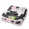 Cute Chococats Blanket Black Cat Super Soft Pattern Plush Throw Blanket For Girls Boys Couch Bed Flannel Bedspread Bed Cover