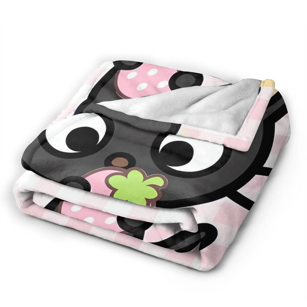 Cute Chococats Blanket Black Cat Super Soft Pattern Plush Throw Blanket For Girls Boys Couch Bed Flannel Bedspread Bed Cover