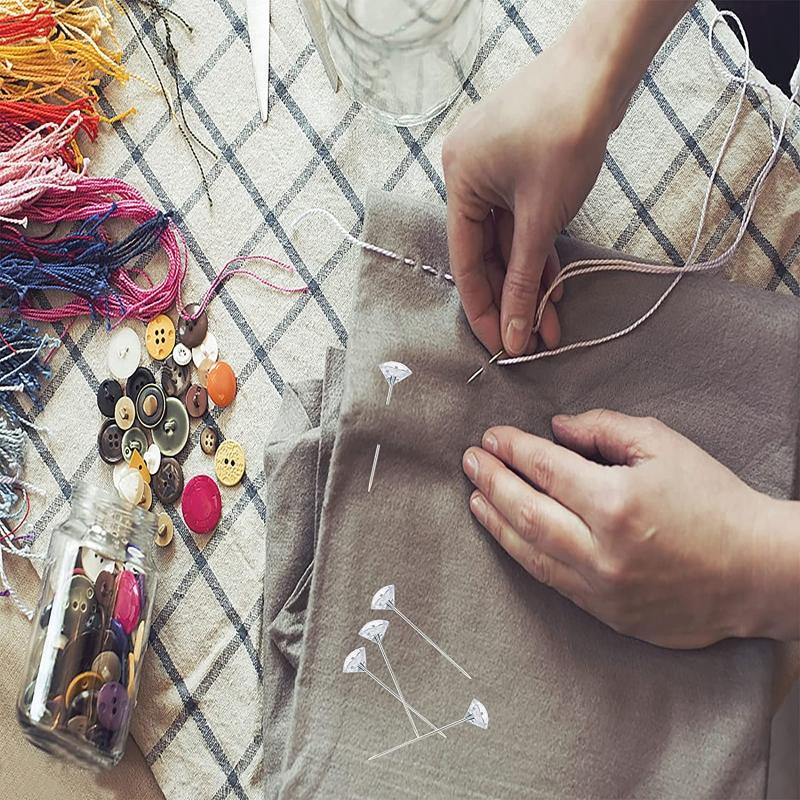 100PCS Bouquet Pins Corsages Flower Pins Clear Sewing Crystal for Head  Long Straight for Head Pins for Wedding Jewelry