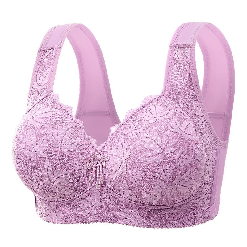 New large size no steel ring comfortable breathable gathering women's underwear no magnetic thin cup smooth bra cover