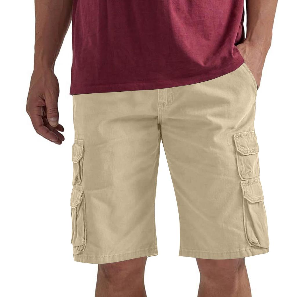 Herren Cargo-Shorts mit großen Taschen Klassische Passform Mehrere Taschen Utility-Shorts Entspannte Passform Freizeit-Shorts für Herren
