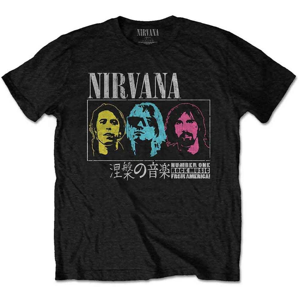 Nirvana Japan! T-Shirt Black New 3XL