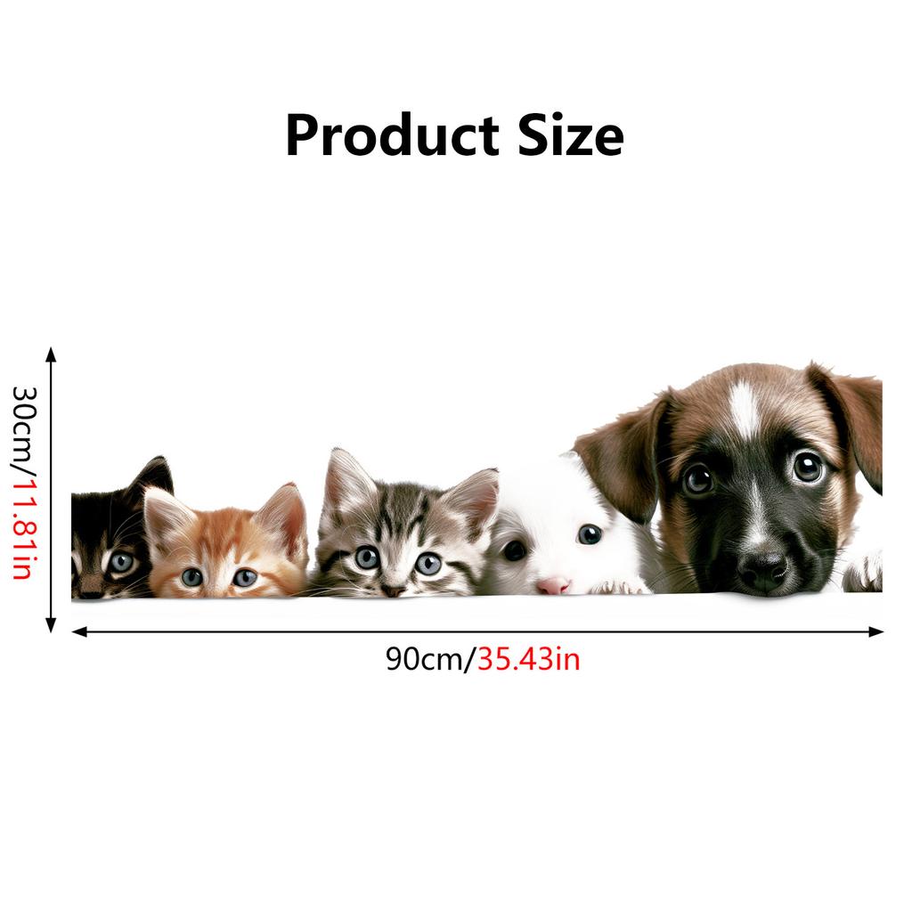 Cute Realistic Animal Peeking Window Stickers Creative Glass Decor Festival Decoration Home Shop Window Clings Adorable Animal Wall Stickers