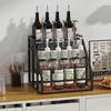 Spice Rack Organizer 3 Tier Countertop Storage Shelves Kitchen Storage Syrup Bottle Stand Holder for Wine Liquor Kitchen Coffee