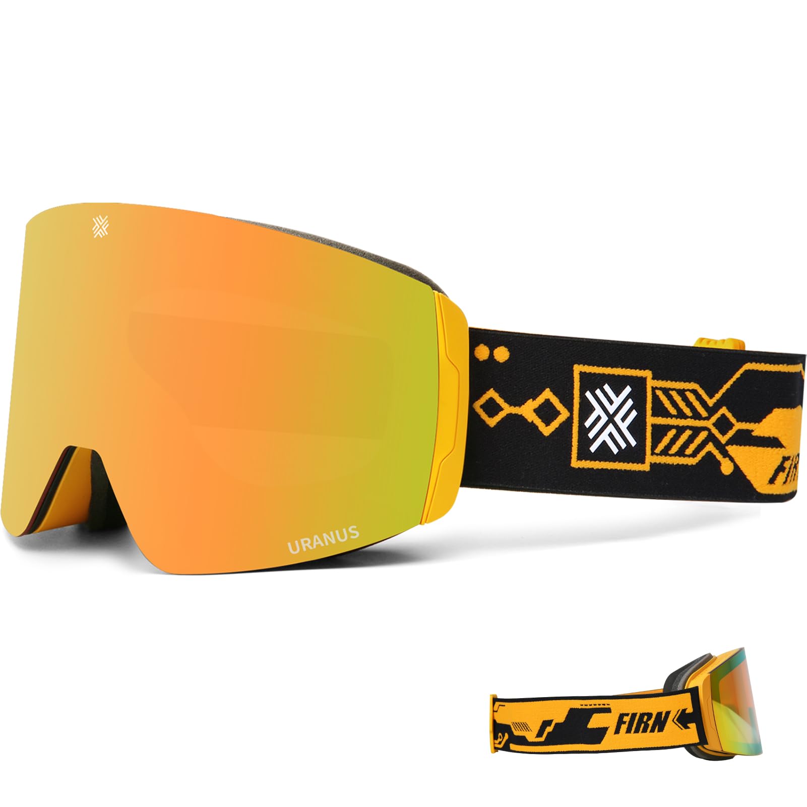 

FIRN URANUS Ski and Snowboard Double Asian Quick Lens Glasses UV Wide Field of Helmet High Official Japanese Product Goggles, Lens, Fit, Change,