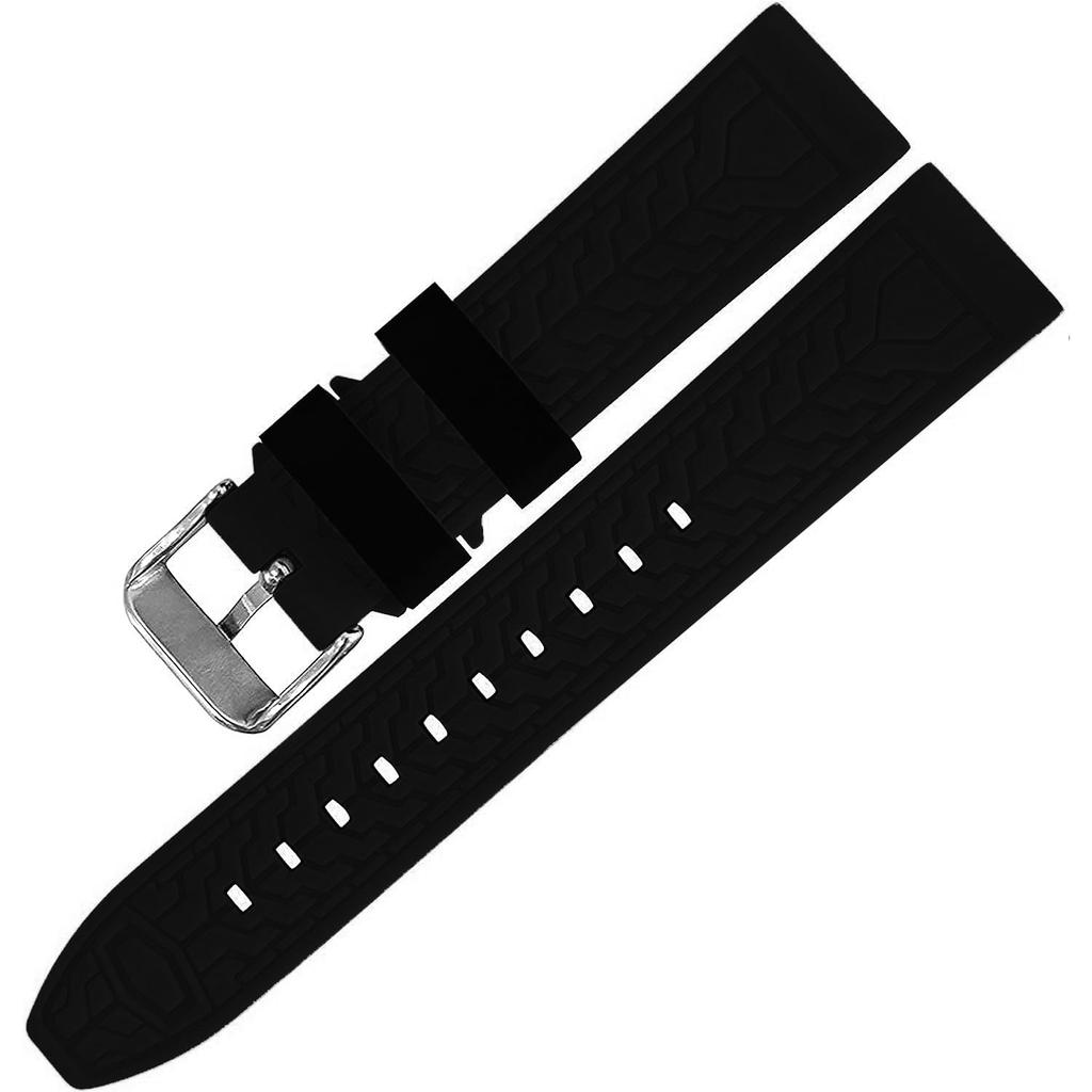 Jumpsunfun 20mm Rubber Watch Band with Silicone Quick Sporty Replacement Black Release, Strap,