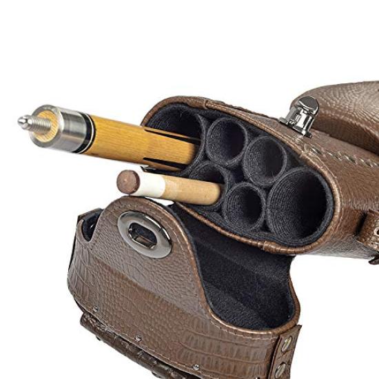 Billiard cue case brown crocodile style [Daisei] (dark (2×4) 9BR)