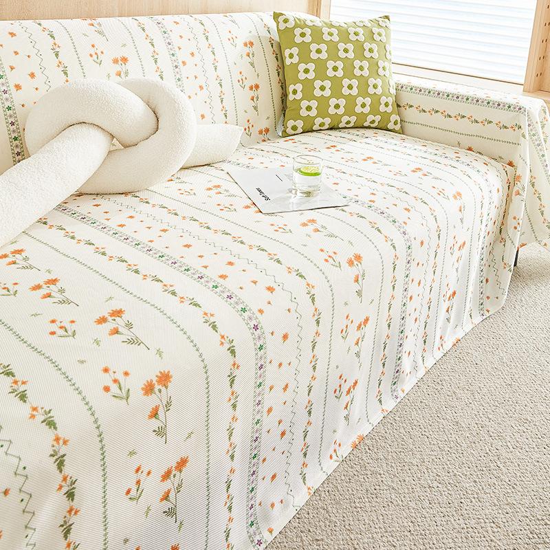 

Летний чехол для дивана Little Fresh, полотенце, крутой и удобный встроенный чехол для дивана, универсальный чехол, нескользящая подушка для машинной стирки 180*130cm