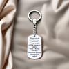1Pc Stainless Steel Family Keychain Son Mom's Love Thanksgiving Gifts Russian Daughter Mother's Gift Encouragement Rectangular