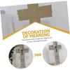 Wooden Cross Ornament - Religious Gift for Christians, Catholic Jesus Cross with Synthetic Resin Base - DD