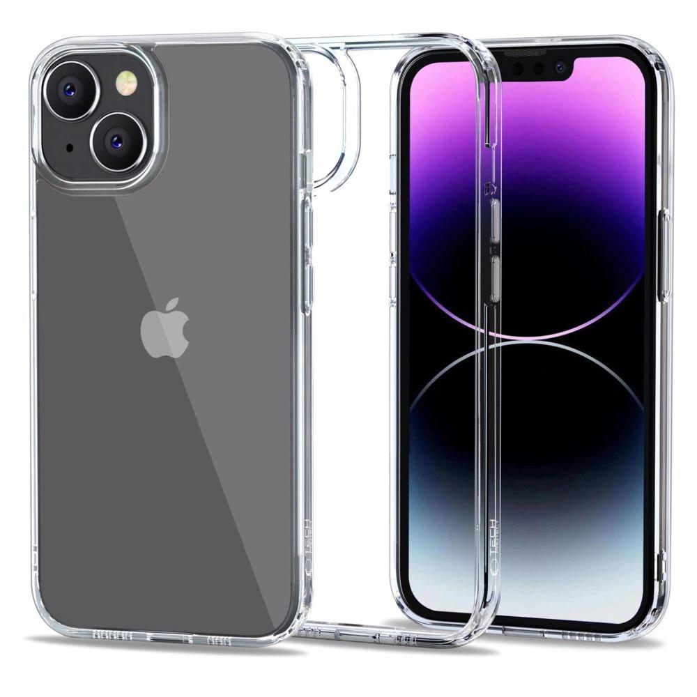 Capa híbrida Tech-Protect Flexair para iPhone 14 - Transparente