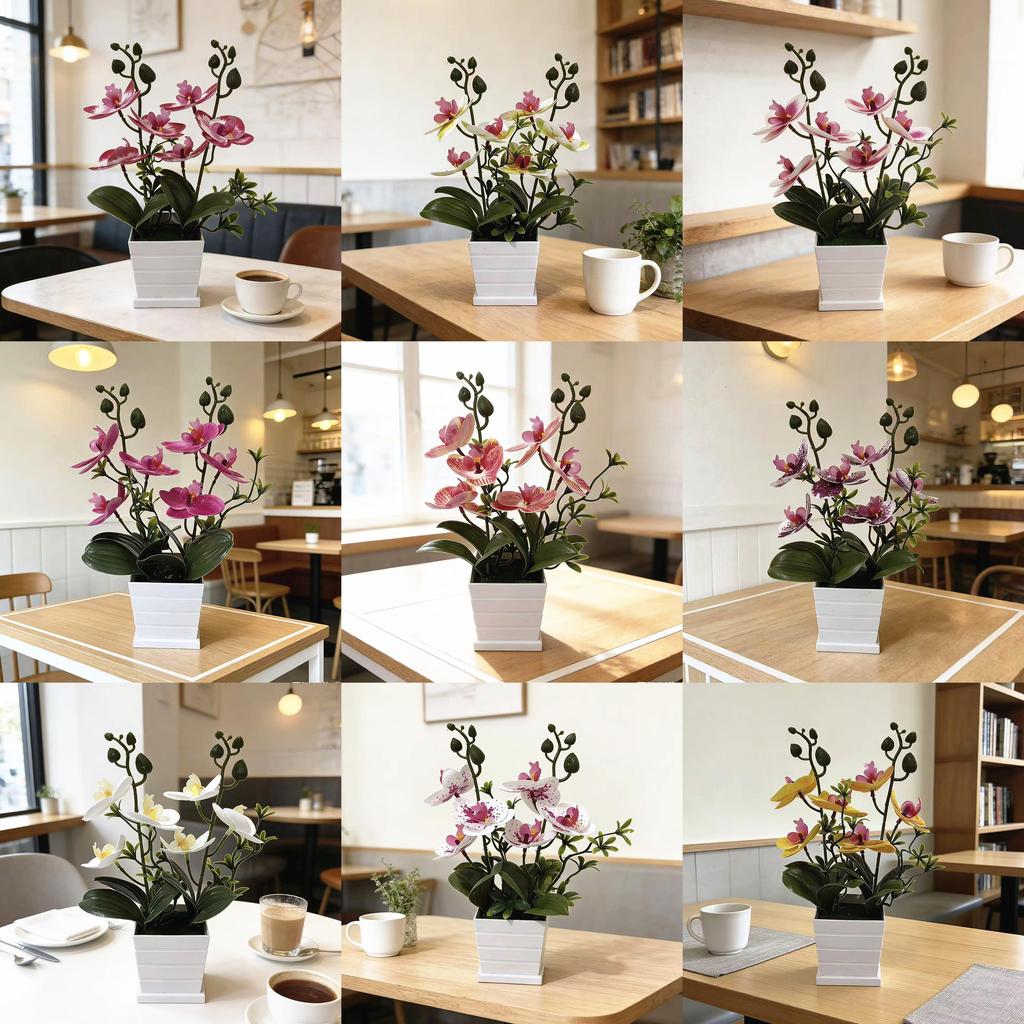 Butterfly Orchid Artificial Plant With Plastic Pot For Home Decor And Events