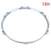 8/10/12Inch Heavy Duty Rim Guard Drum Hoop Rim Protector Hoop Silencers Snare Drum Hoops Replacement Silver-Plated Iron Frame