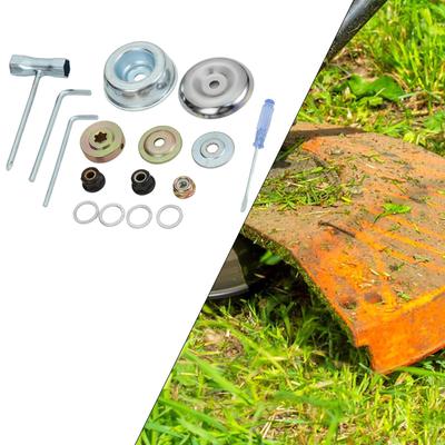 16-teiliges Rasenmäher-Klingenadapter-Zubehör, Freischneiderteil, Mutternbefestigung, Unkrautkopf