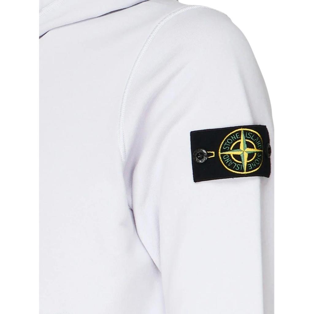 Stone Island Ss25 Solid Color Hooded Long Sleeve Sweatshirt Men sweatshirt White K1S156100045S0051V0088
