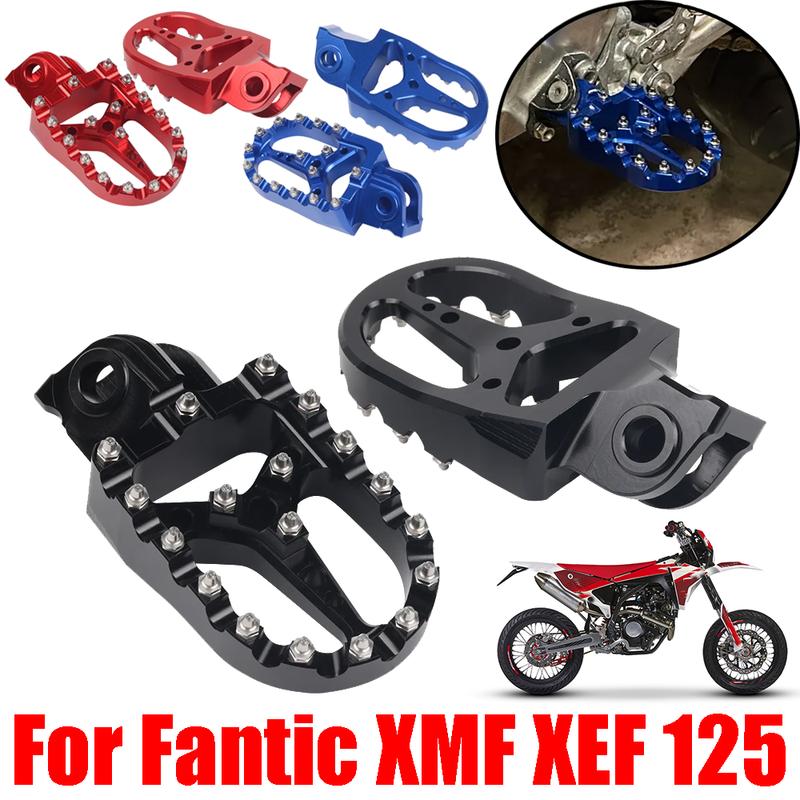 For Fantic XMF XEF 125 Motorcycle Accessories Footrest Footpeg Foot Pegs Rest Foot Pedals