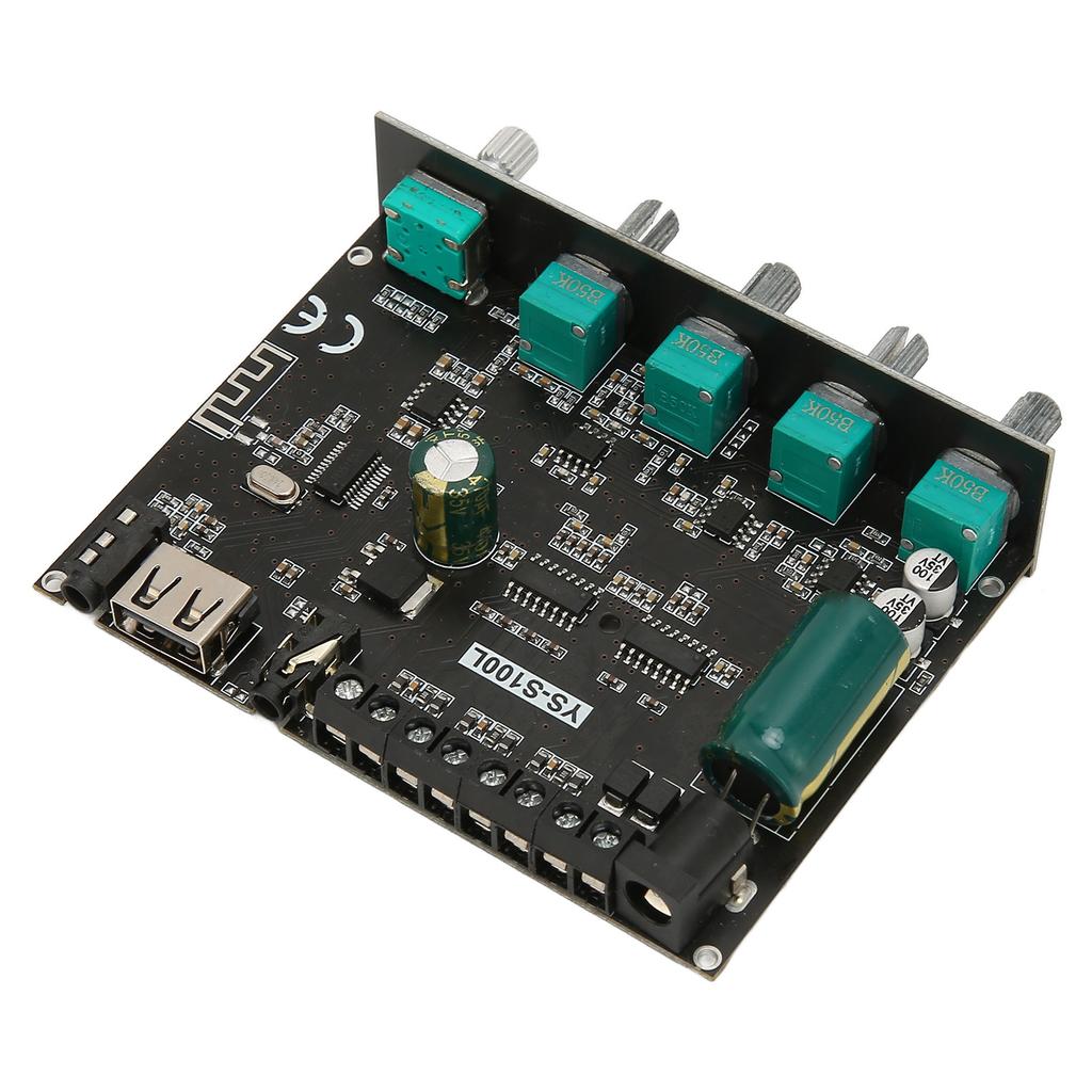 Bluetooth Amplifier Board 2.1 Channel 50W 50W 100W Wireless Subwoofer Amp Module with Treble Bass Control 12‑24V