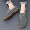 Men Loafers Handmade Sewn Moccasins Slip-on Male Flats Leather Casual Lightweight Men Shoes Daily Commute Footwear Driving Shoes