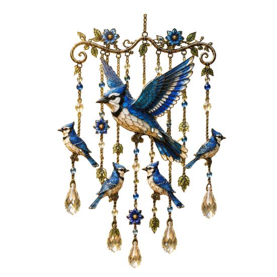 Carillon DYS Hummingbird, Carillon per Esterno, Carillon Sun Catcher in Vetro Colorato e Cristallo, Decorazioni Colorate per Giardino Esterno, Commemorativo