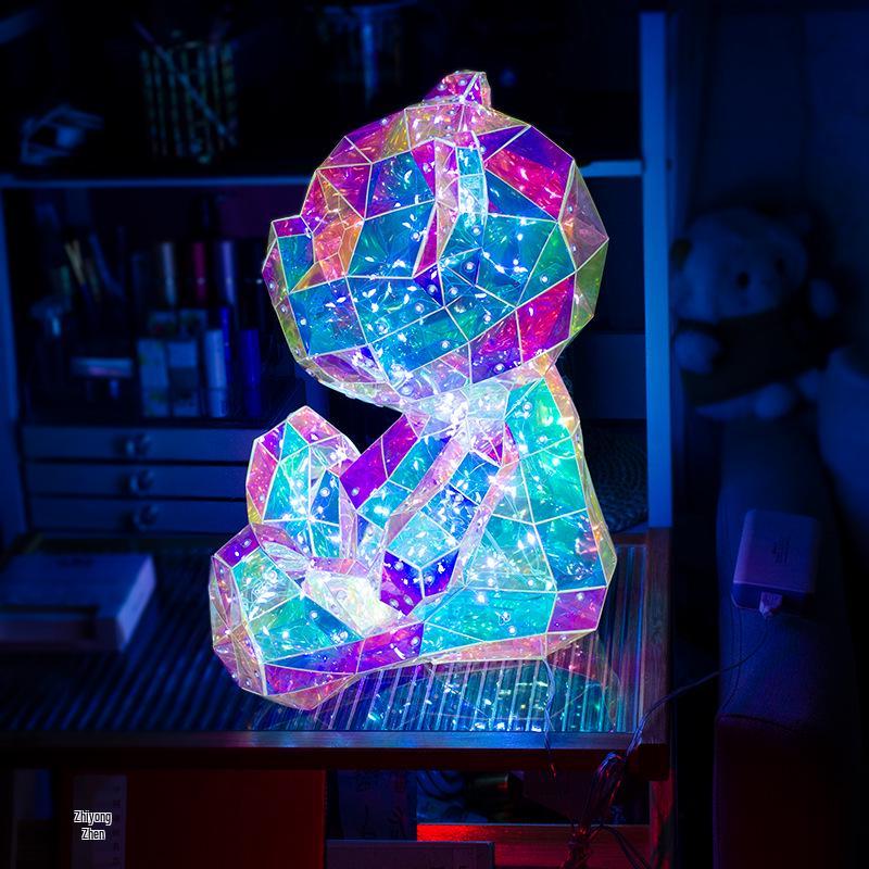 Duhaový svítící medvěd: Perfektní zasněný dárek k narozeninám, pro nejlepší přátele, milence a pro Qixi žádosti o ruku.