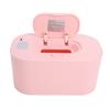 USB Wipe Warmer Top Heating Large Capacity Holds 80 Wipes Baby Wet Wipes Warmer Dispenser Pink