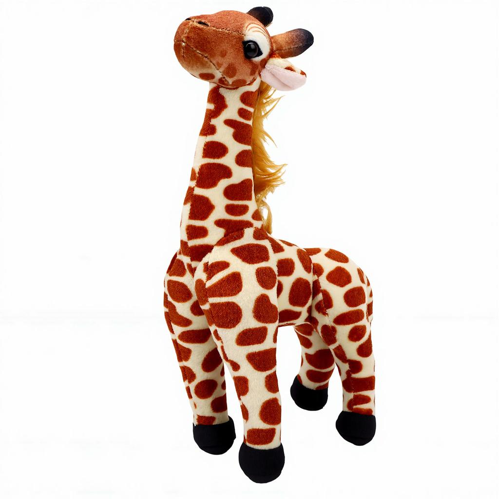 Giraffe Plush Toy Lifelike Details Soft Material Adjustable Pose Stuffed Animal Giraffe for Kids Home Decor Gift 30cm