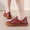 Feerldi Brand Oxford Sneakers Woman Retro Brown Flats Designer Casual Lace Up Moccasins Female Genuine Leather Driving Shoes