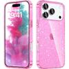 Clear Glitter Case For iPhone 17 Pro Max Air 16E 16 E 15 Plus 14 13 12 17Pro 11 Gold Orange Black Pink Purple Cute Women Girls Phone Cover Accessories