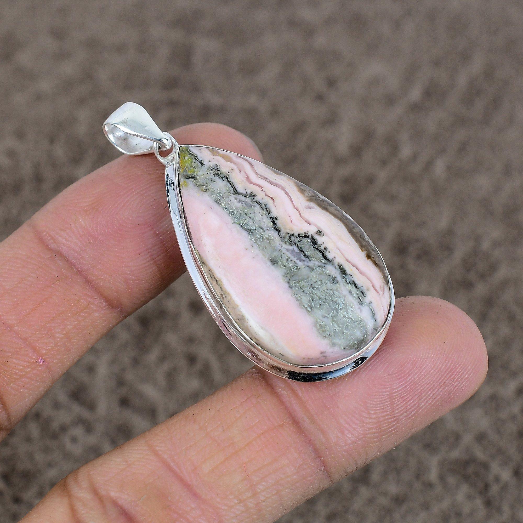 

Rhodochrosite Gemstone Handmade 925 Sterling Silver Jewelry Pendant 1.89 KKG-19