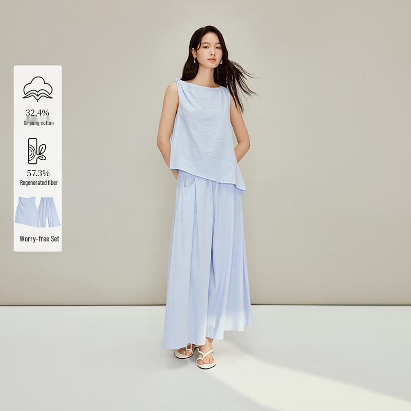 INMAN Women s French Chic Sleeveless Twist Two-Piece Set M