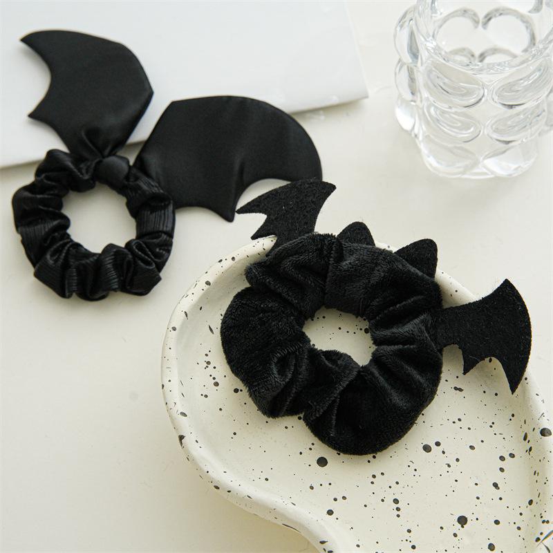 Black Cat Themed Hair Accessories Plush Halloween Styling Tools Cute Animal Ear Hair Ties Party Decorative Headwear