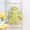 Autumn Winter Boys Girls Cotton-Padded Coats Kids Long Down Teen Cotton Clothes Outerwear Big Children Thicken Warm Jacket