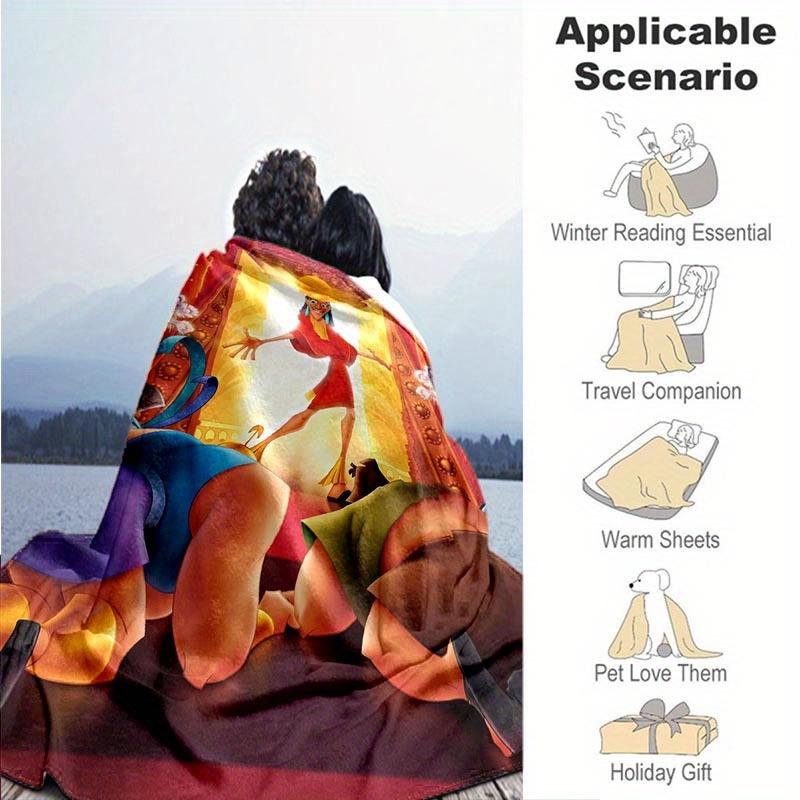 1pc The Emperor's New Groove Printing Blanket - Soft, All-Season Throw for Living Room, Bedroom,Personalized Gift with Adorable Cartoon Design