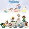 Adorable Crayon Shin-chan Classic Scene Figurine Set With 9 Unique Characters For Desk Display