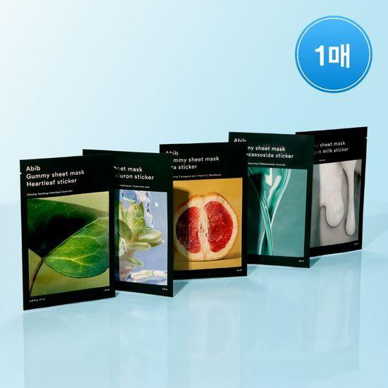 ABIB Gum-Takji Sheet Mask Sticker 1 Sheet (Eoseongcho/Susuncho/Madecassoside/Collagen Milk/Vita)