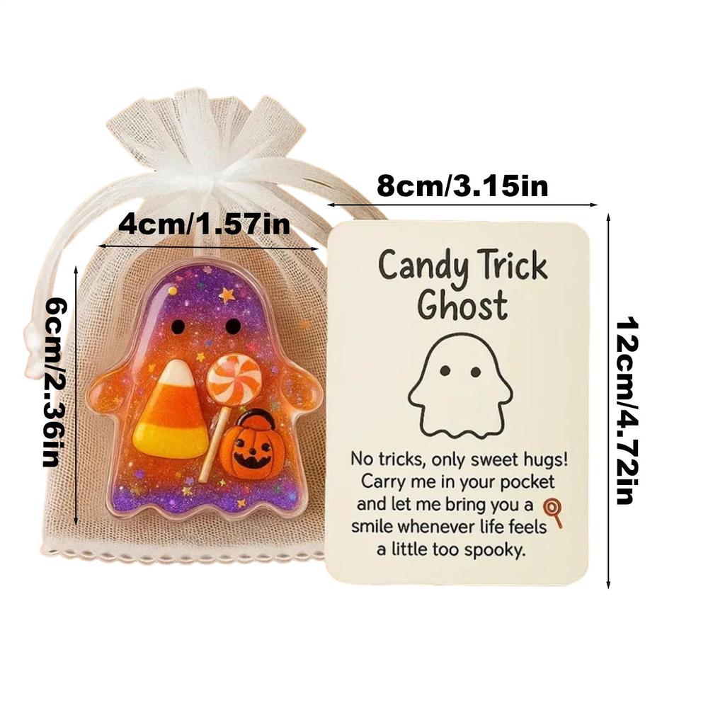 Geist Umarmungskarte Geist Feuerform Komfortkarten für Abschluss Motivation Souvenir Halloween für Reisen Arbeitstreffen Warten