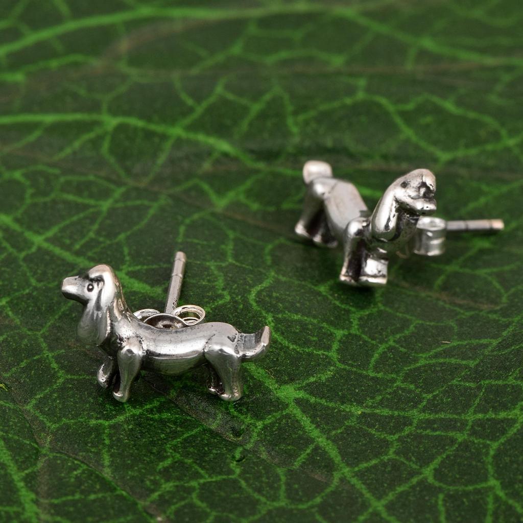 Dackel Hund Ohrstecker - 925er Sterlingsilber