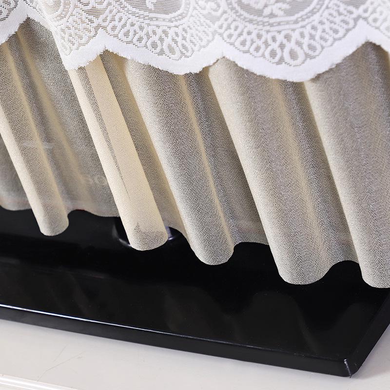 Universal 55-Inch Curved LCD TV Dust Cover with Lace Trim