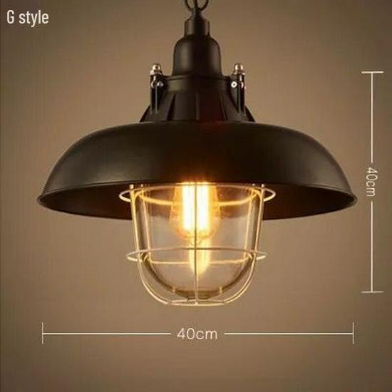 American Retro Wrought Iron Pendant Lamp for Restaurants and Bars