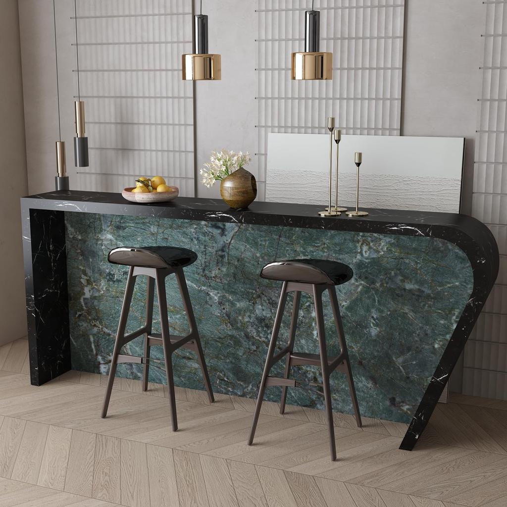 Boobest Width 80cm X Length 4m Table Remake Sheet Marble Sheet Dark Green Sink Sheet Marble Wallpaper Waterproof Thick Stain Resistant Oil Proof Heat